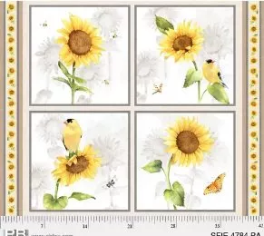 04784-PA, Sunflower Field by P& B Textiles, Panel