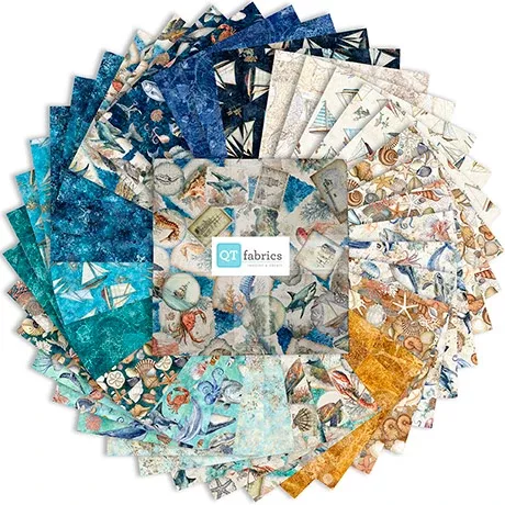 10" Square Bundle (Layer cake) -- NAUTICUS -- QT Fabrics