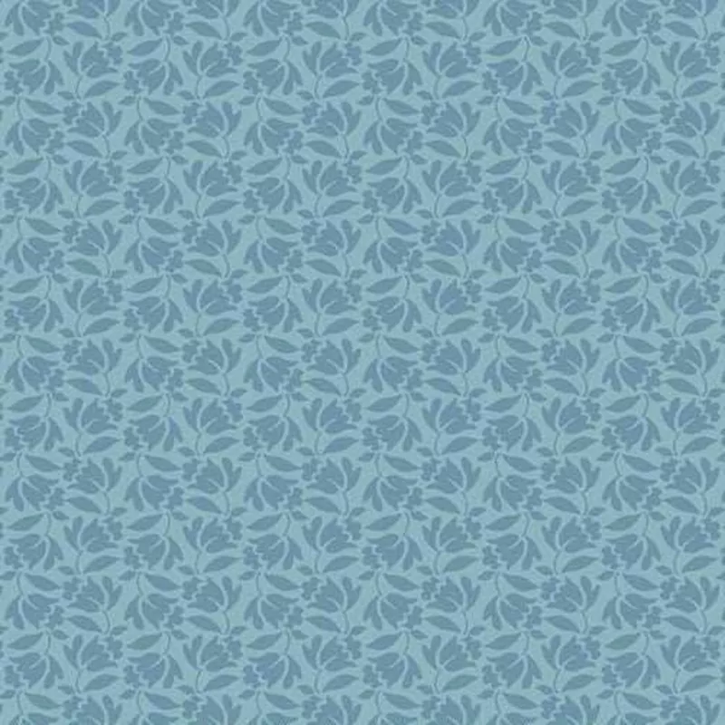 (A-10474-B1) Special Delivery Lilybell Faded Blue by Edyta Sitar of Laundry Basket Quilts for Andover. Sold in 1/2 Yard Increments