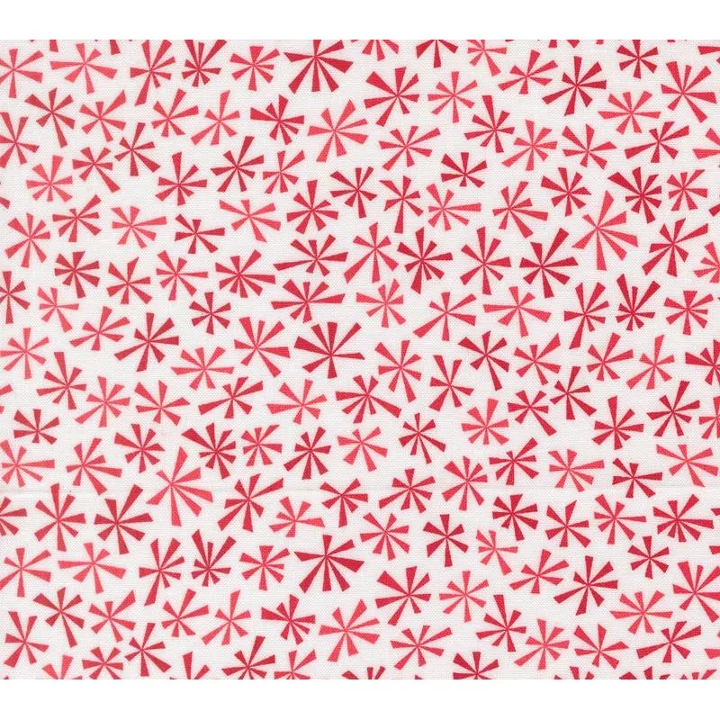 (22507 24) Snow Time - Winter White Red by Me & My Sister for Moda Fabrics - sold in 1/2 yard increments