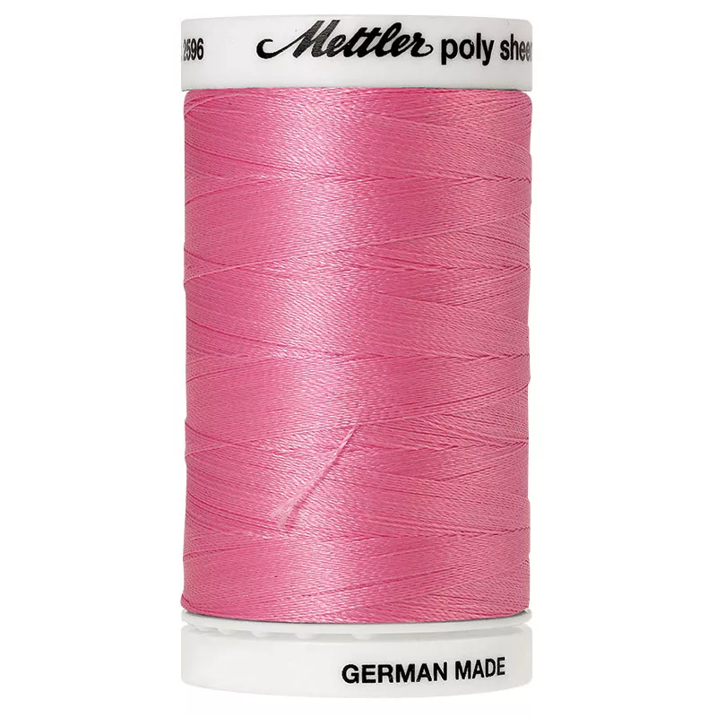 2596 2560 Azalea Pink Mettler Poly Sheen Polyester Embroidery Thread 40wt 800m/875yds