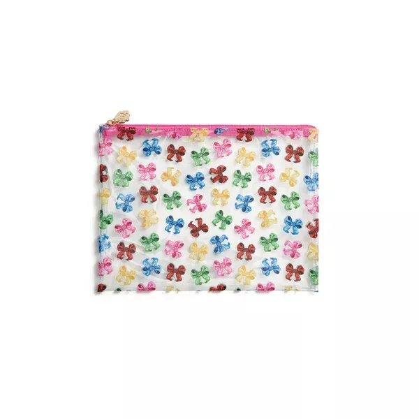 THE COLLECTION TRANSPARENT BOW PRINT PROJECT BAG - MEDIUM