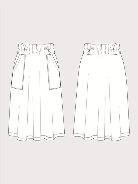 ELASTIC WAIST MAXI SKIRT PATTERN -- The Assembly Line Patterns