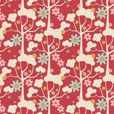 Jubilee Wildgarden Red by Tilda TIL100542-V15