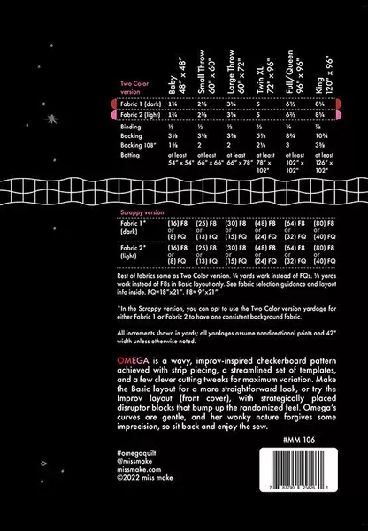Omega Quilt Pattern -- Miss Make