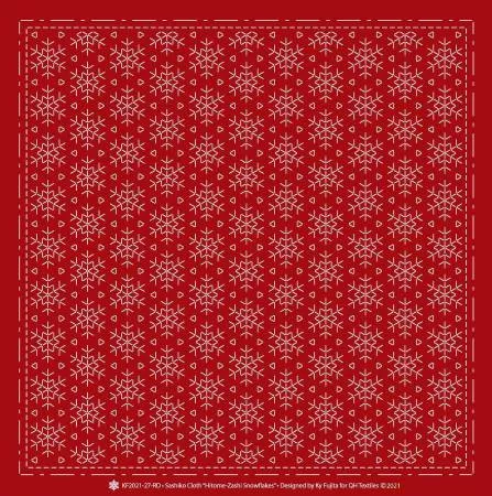 Sashiko Cloth Hitome-Zashi SnowflakesRD -- QH Textiles Pty Ltd.