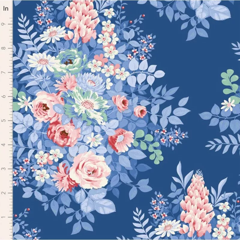 "Something Blue" Whimsyflower Night by Tone Finnanger for Tilda