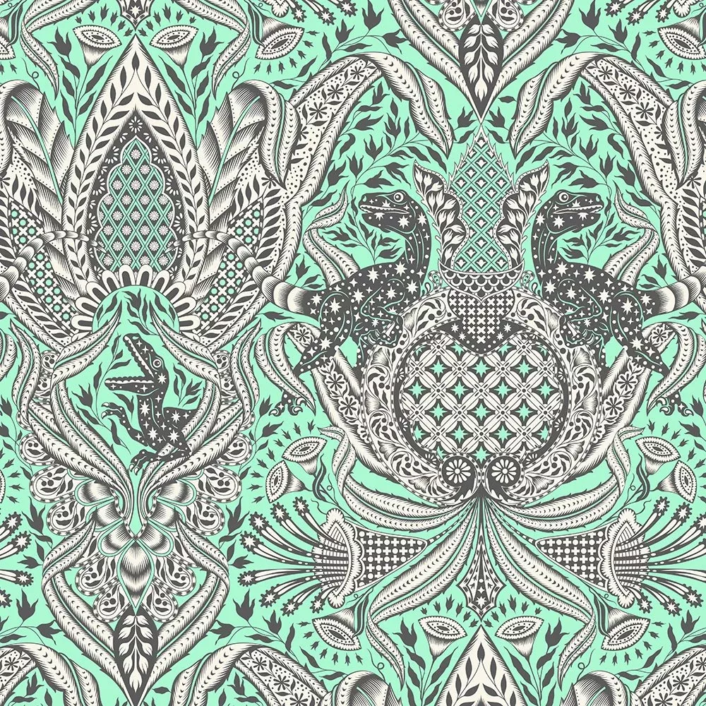 Tula Pink Roar Gift Rapt Mint fabric