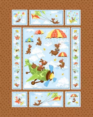 Zig, Flying Ace Quilt Panel 36in x 44in by Susybee, SB20315-280