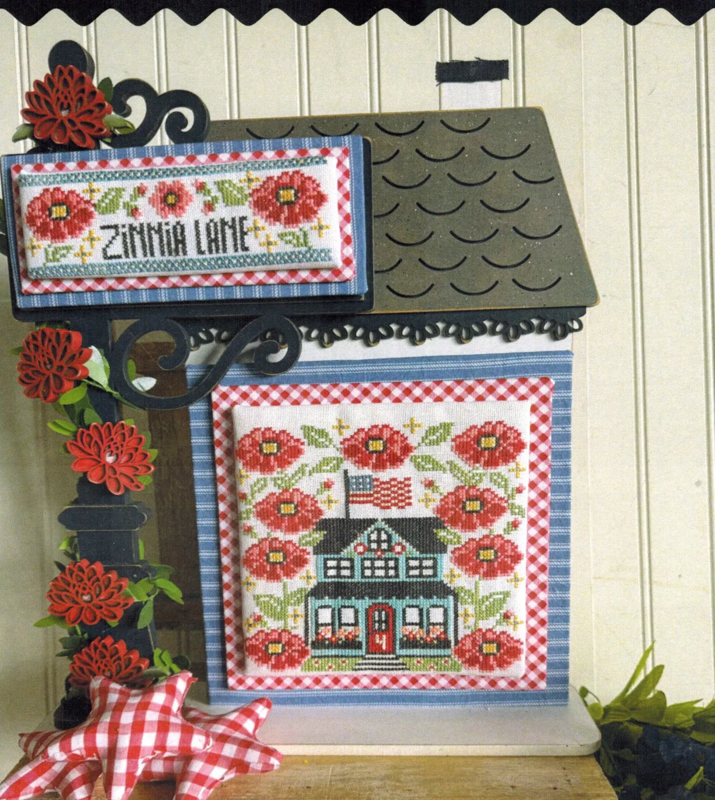 Zinnia Lane: July Blooming Roots chart - Stitching with the Housewives