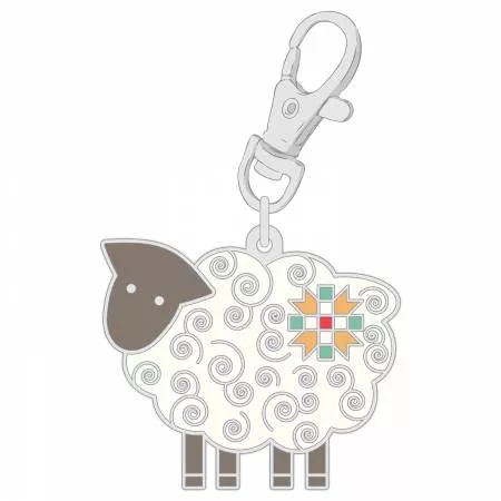 Zipper Pull Enamel Zipper Charm Happy Sheep Lori Holt Home Town