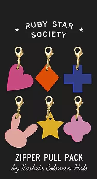 Zipper Pulls 6ct Woodland --Rashida Coleman Hale for Ruby Star Society