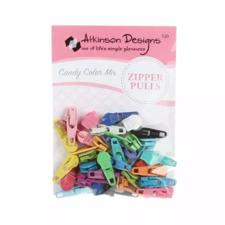 Zipper Pulls Candy Color Mix Assorted Colors - 30ct