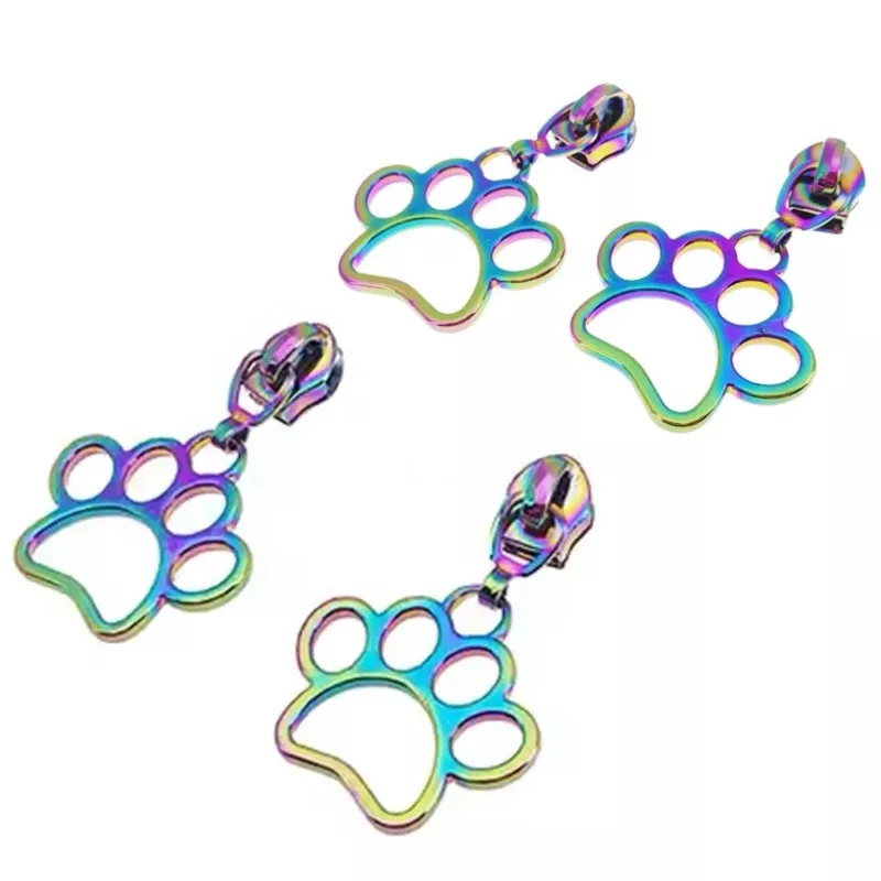 Zipper Pulls Paws Iridescent Pack of 4 Rainbow Sassafras Lane Designs SLD-SASSKIT024